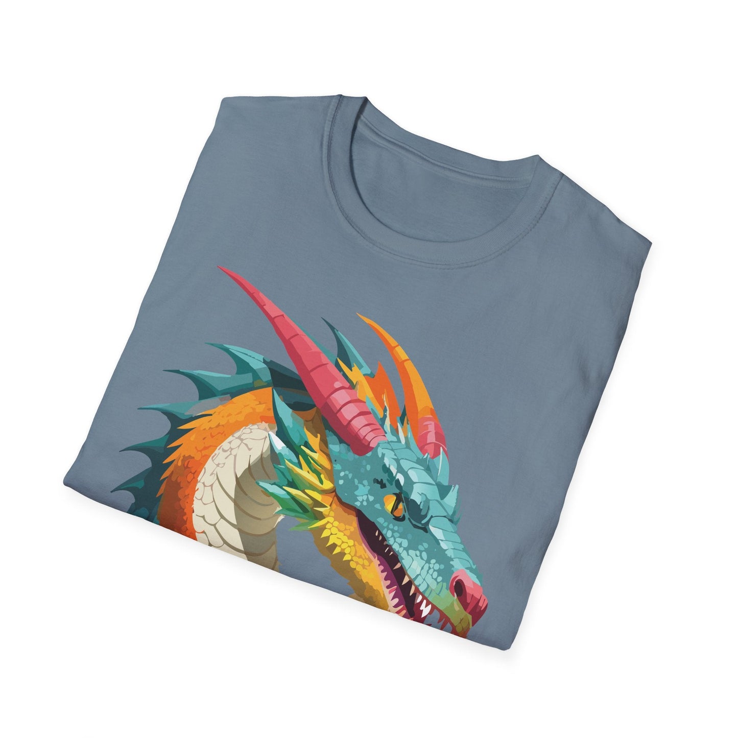 Dragon Graphic Unisex Cotton Softstyle Art Design Tee With Animals 1