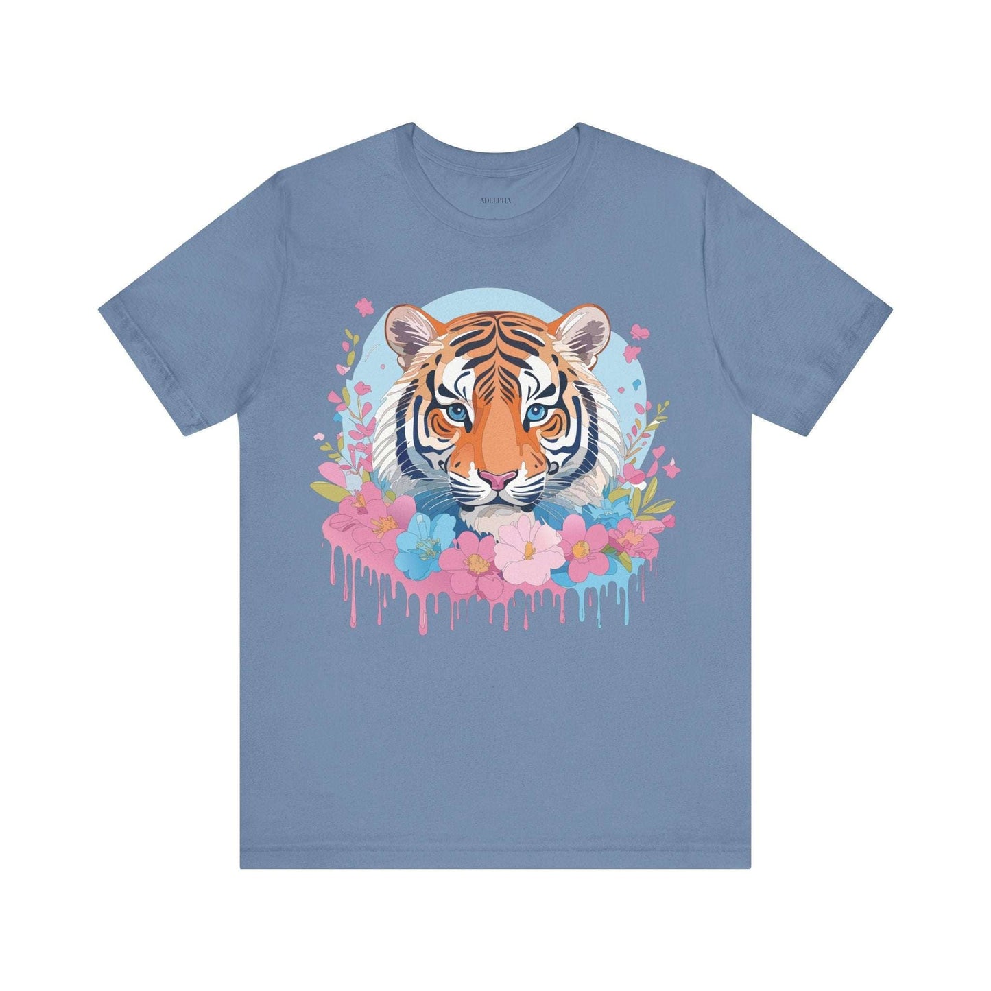 Tiger Graphic Tee by Adelpha Unisex Vintage Inspired Artwork Short Sleeve Shirt Edition