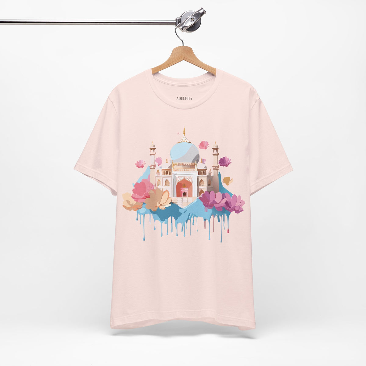 Unisex Cotton Bella+Canvas Tee with Taj Mahal