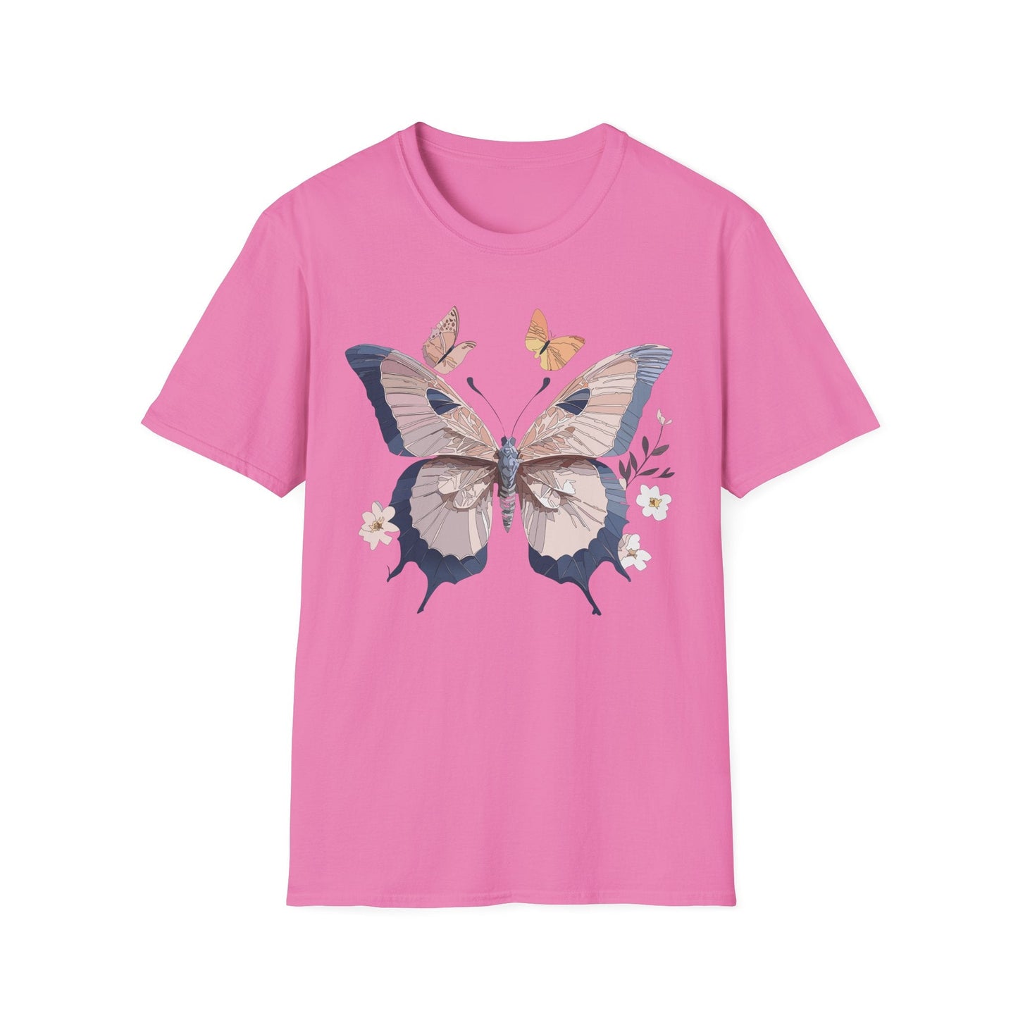 Butterfly Shirt Unisex T Shirt Monarch Print Gildan Softstyle 64000 Cotton Tee Quality