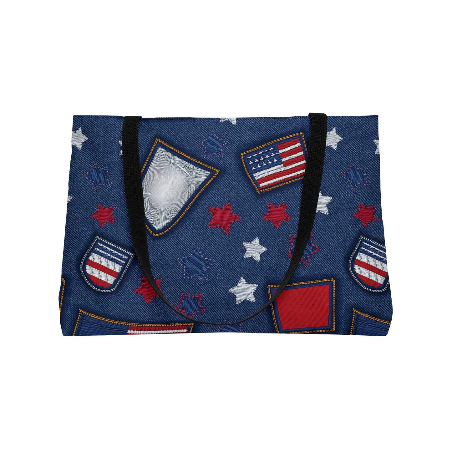 4th of July Denim Print Yoga Bag High-Quality 100% Spun Poly 24x13 Canvas Bag 61