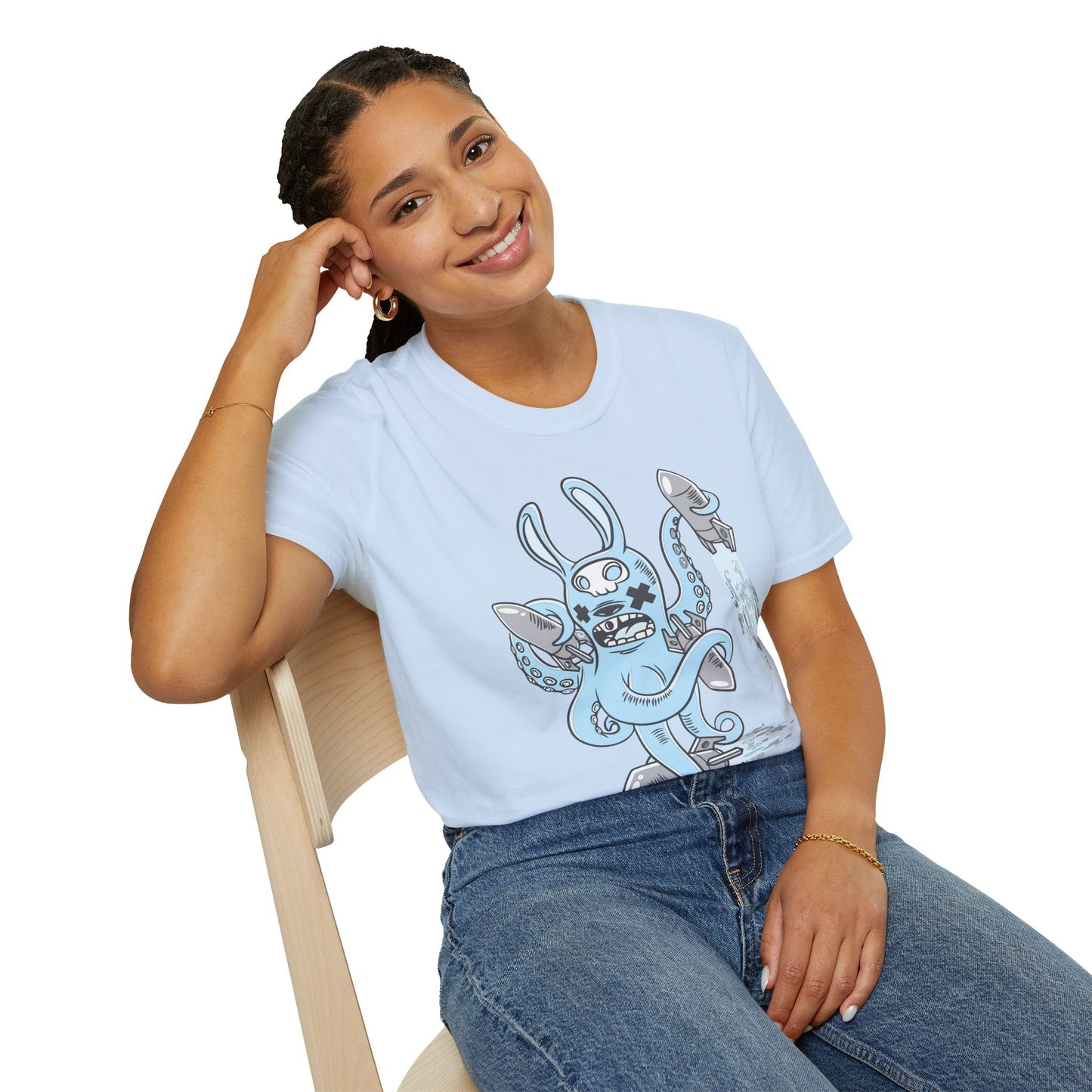 Cartoon T Shirt Unisex Animation Tee Funny Art Design Gildan Softstyle 64000 Premium Cotton
