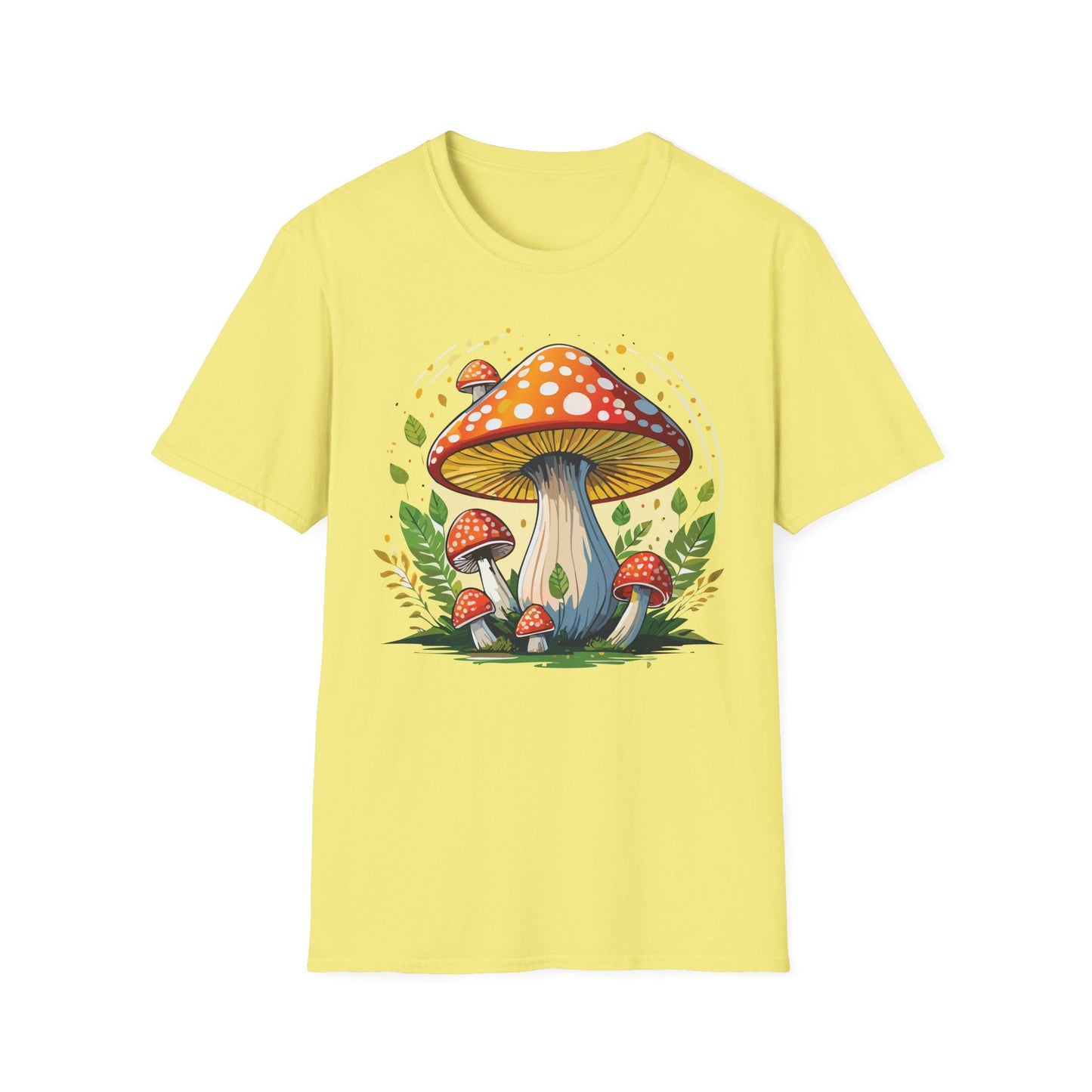 Mashroom Tee Shirt Unisex Funny Mashroom Design Softstyle 64000 Ring Spun Cotton Tee