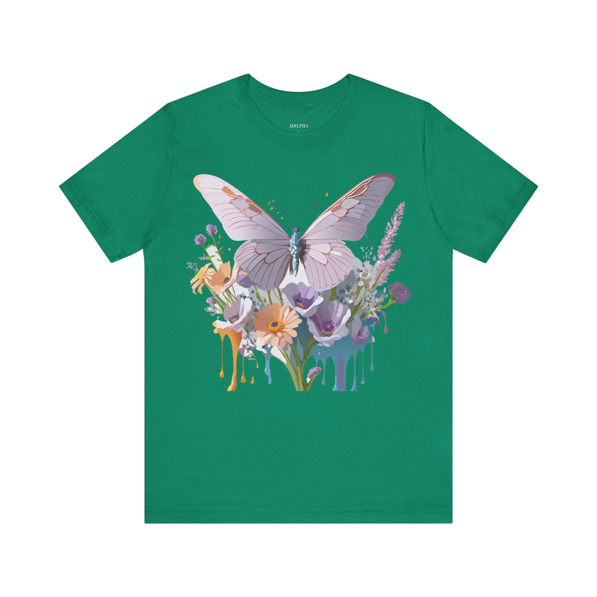 Butterfly Graphic Unisex Cotton Bella+Canvas Tee with Art Design n50