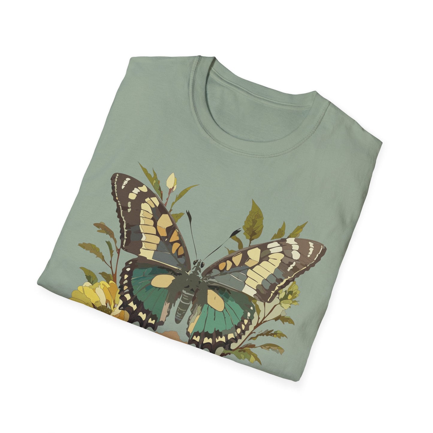 Butterfly Shirt Unisex Monarch Butterfly Tee Gildan Softstyle 64000 100 Percent Ring Spun Cotton