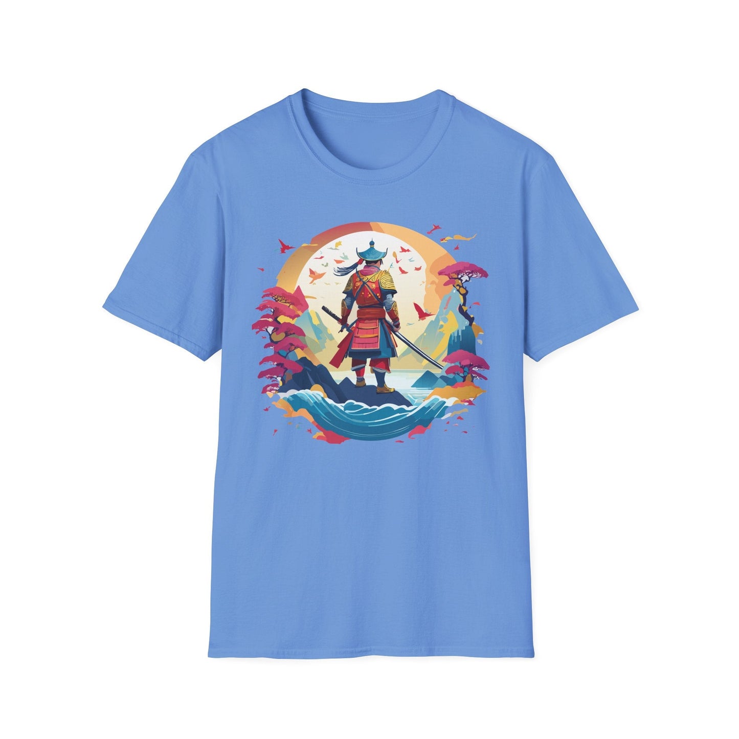 Samurai Shirt Unisex Tee Made With 100 Percent Ring Spun Cotton Soft Durable Comfort Gildan 64000