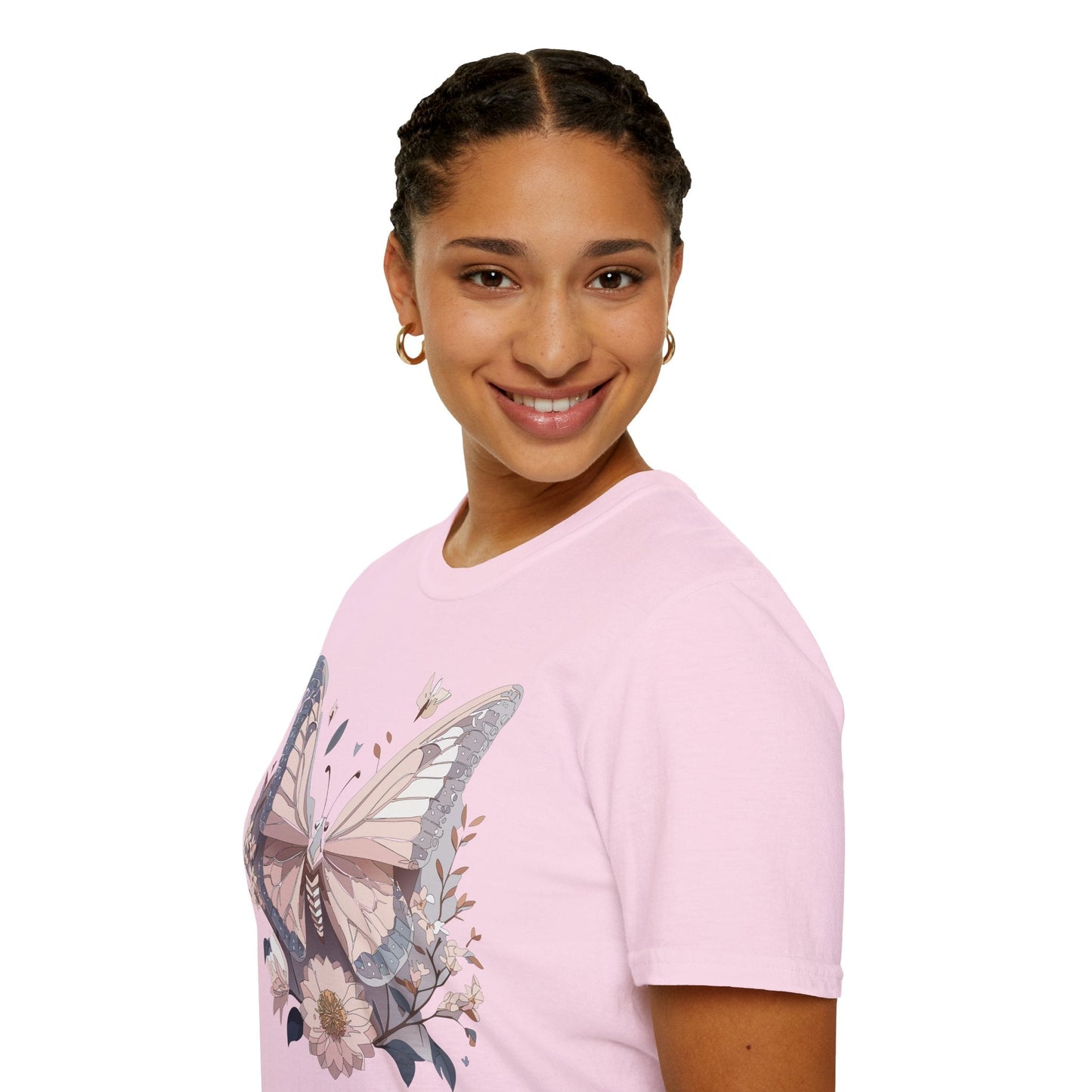 Butterfly Shirt Unisex Gildan Softstyle 64000 Monarch Butterfly Tee 100 Percent Ring Spun Cotton