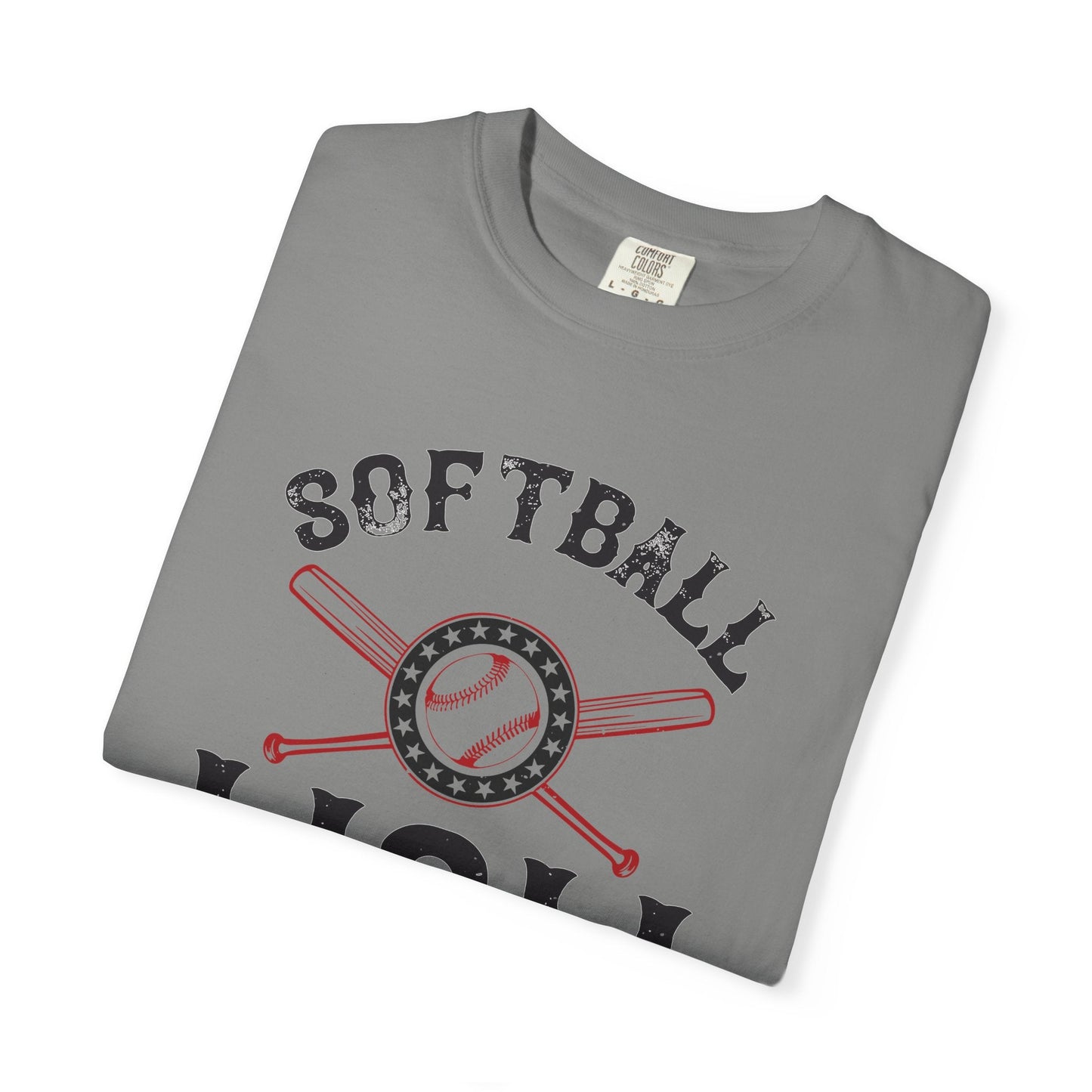 Softball Mom T-shirt Mother Day Mama Tee Unisex Comfort Colors Garment-Dyed Cotton h92
