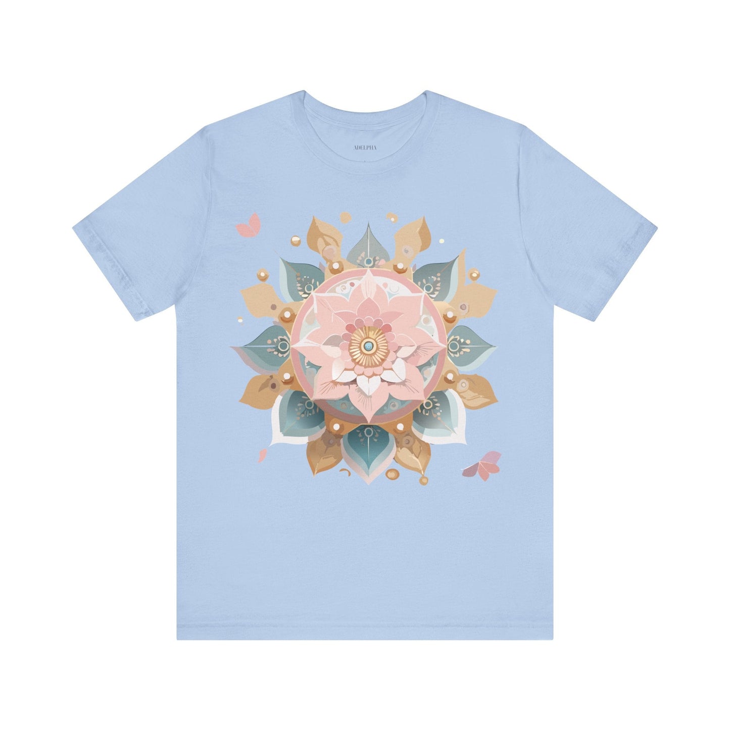 Mandala Shirt Unisex Graphic Tee By Adelpha With Vintage Inspired Artwork Short Sleeve Jersey