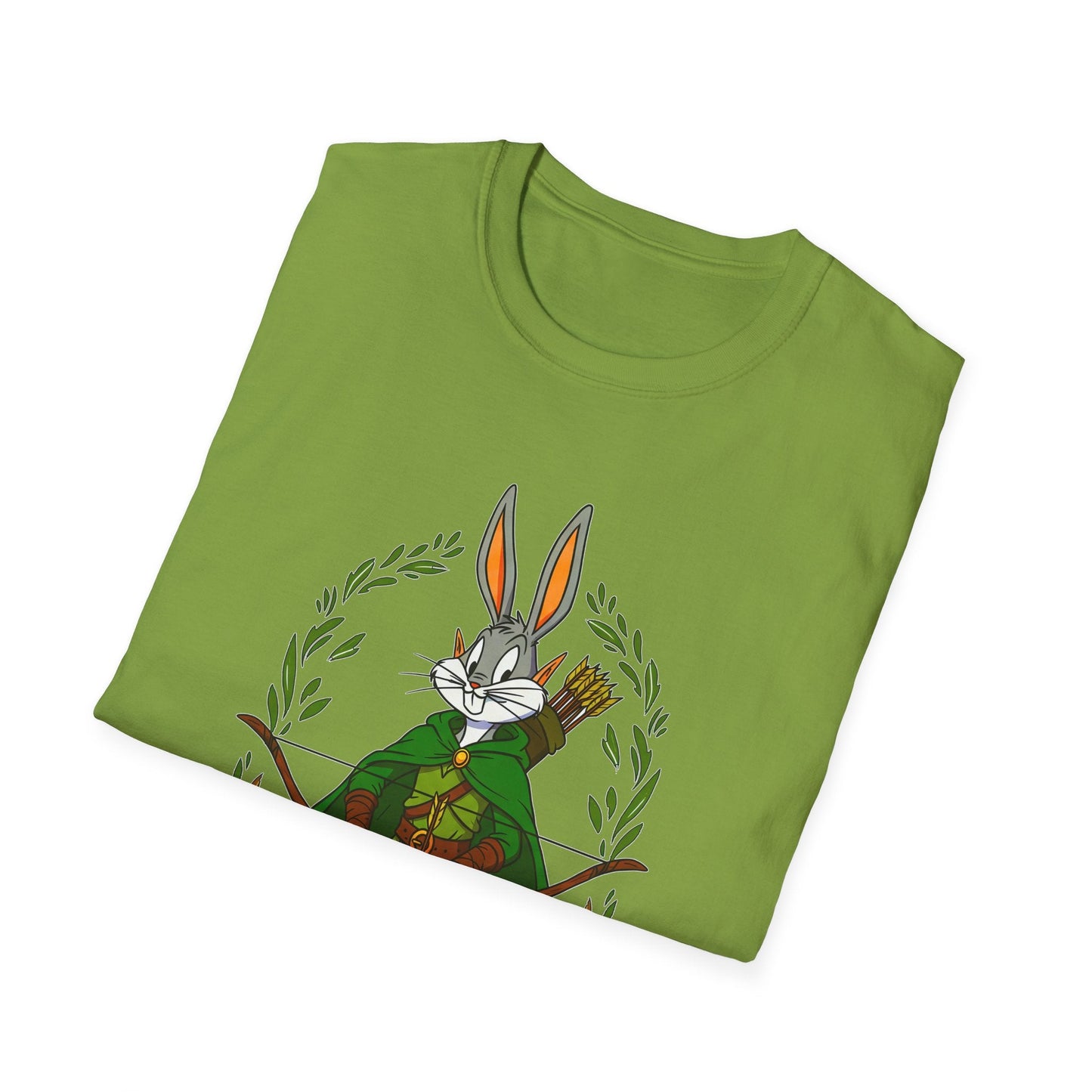 Bugs Bunny T Shirt Cartoon Art Tee Unisex Gildan Softstyle 64000 100 Percent Ring Spun Cotton