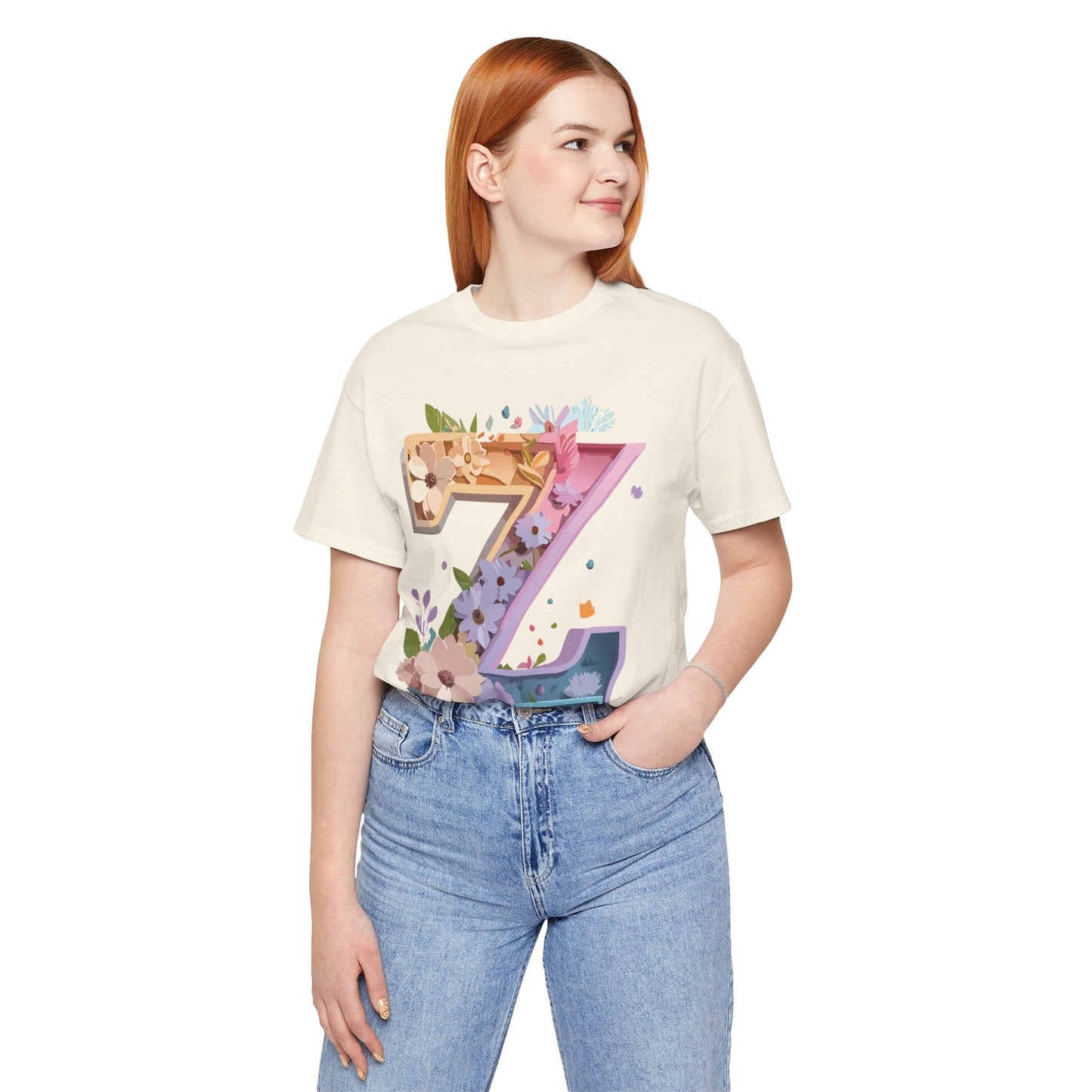 Letter Z Shirt Unisex Graphic Tee By Adelpha Vintage Inspired Jersey Short Sleeve