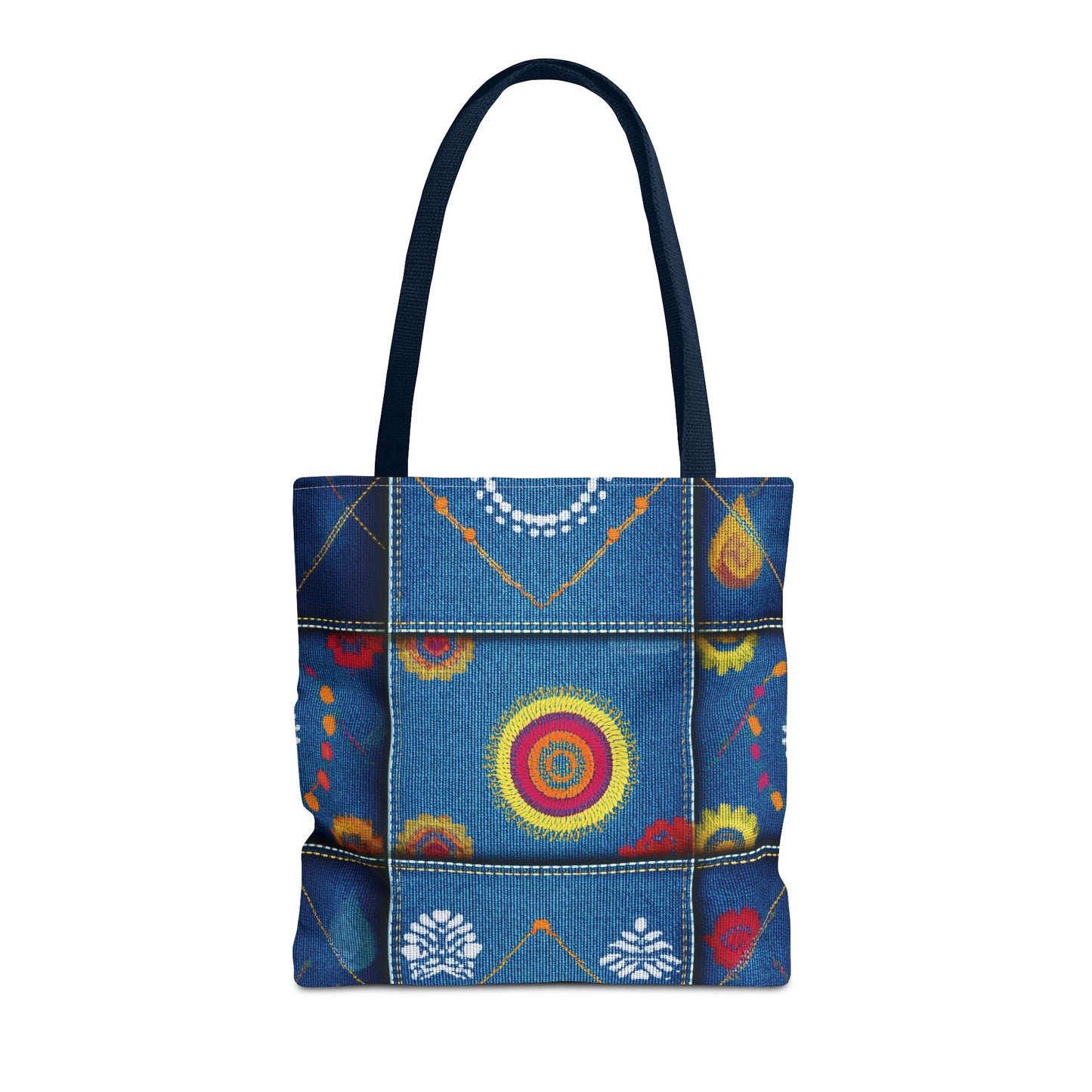 Diwali Graphic Denim Fabric Imitation Print Unisex Canvas Bag Poly Spun 3 Sizes Tote Bag 205-17