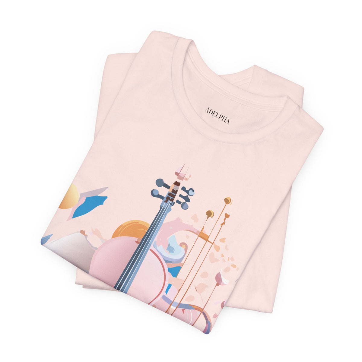 Music Graphic Unisex Cotton Bella+Canvas Tee with Art Design m127