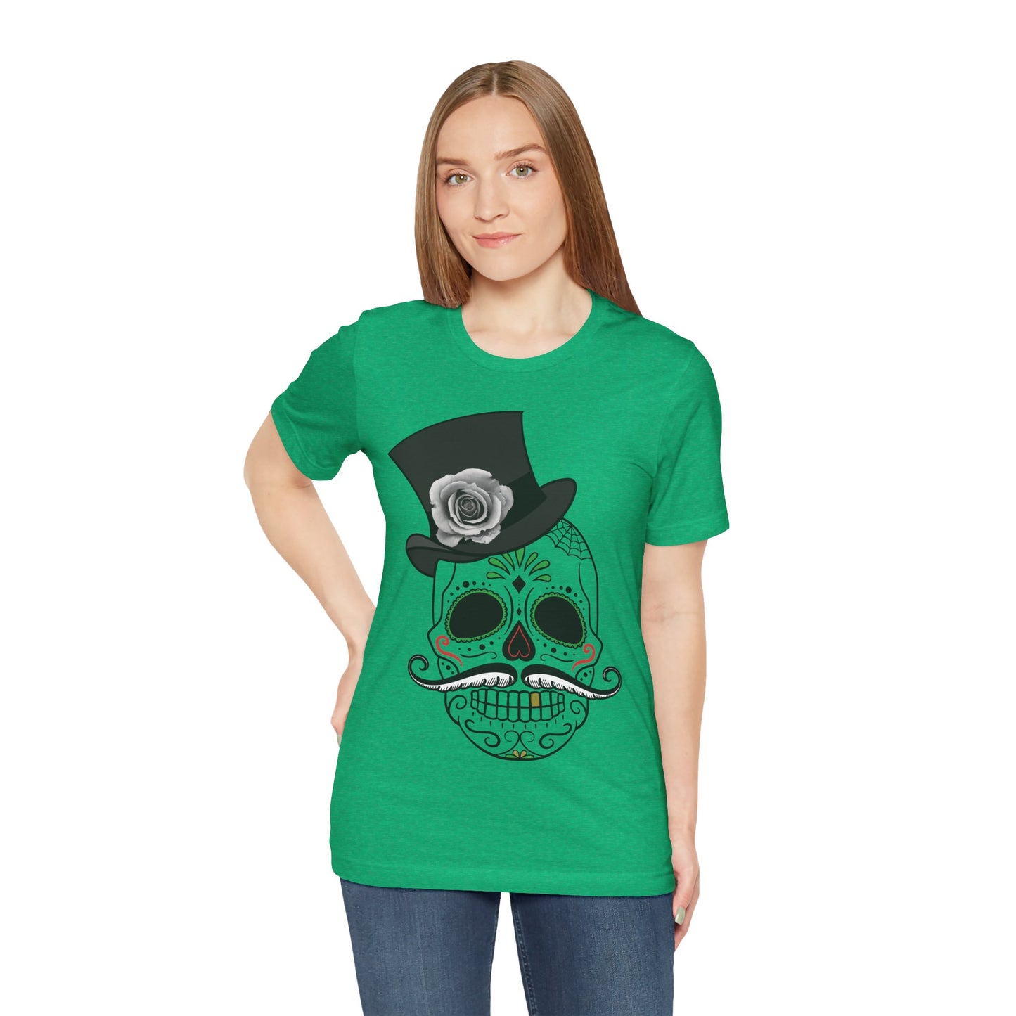 Unisex Cotton Tee Shirt with Skull