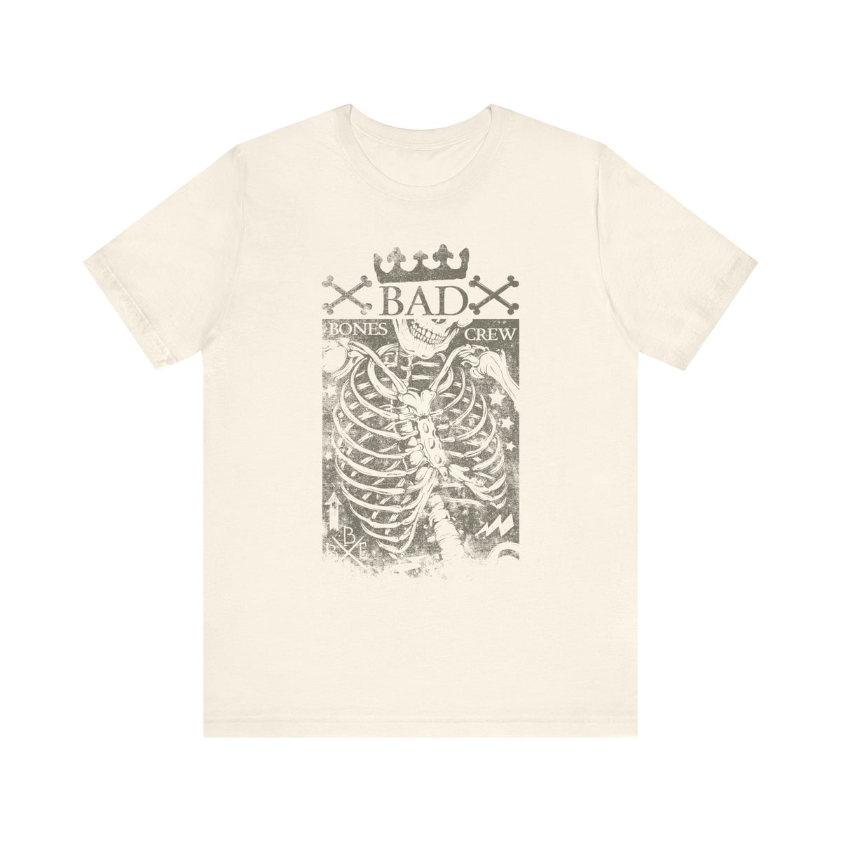 Skeleton Ribcage Tee Bones Crew Graphic Unisex Cotton Shirt A-10