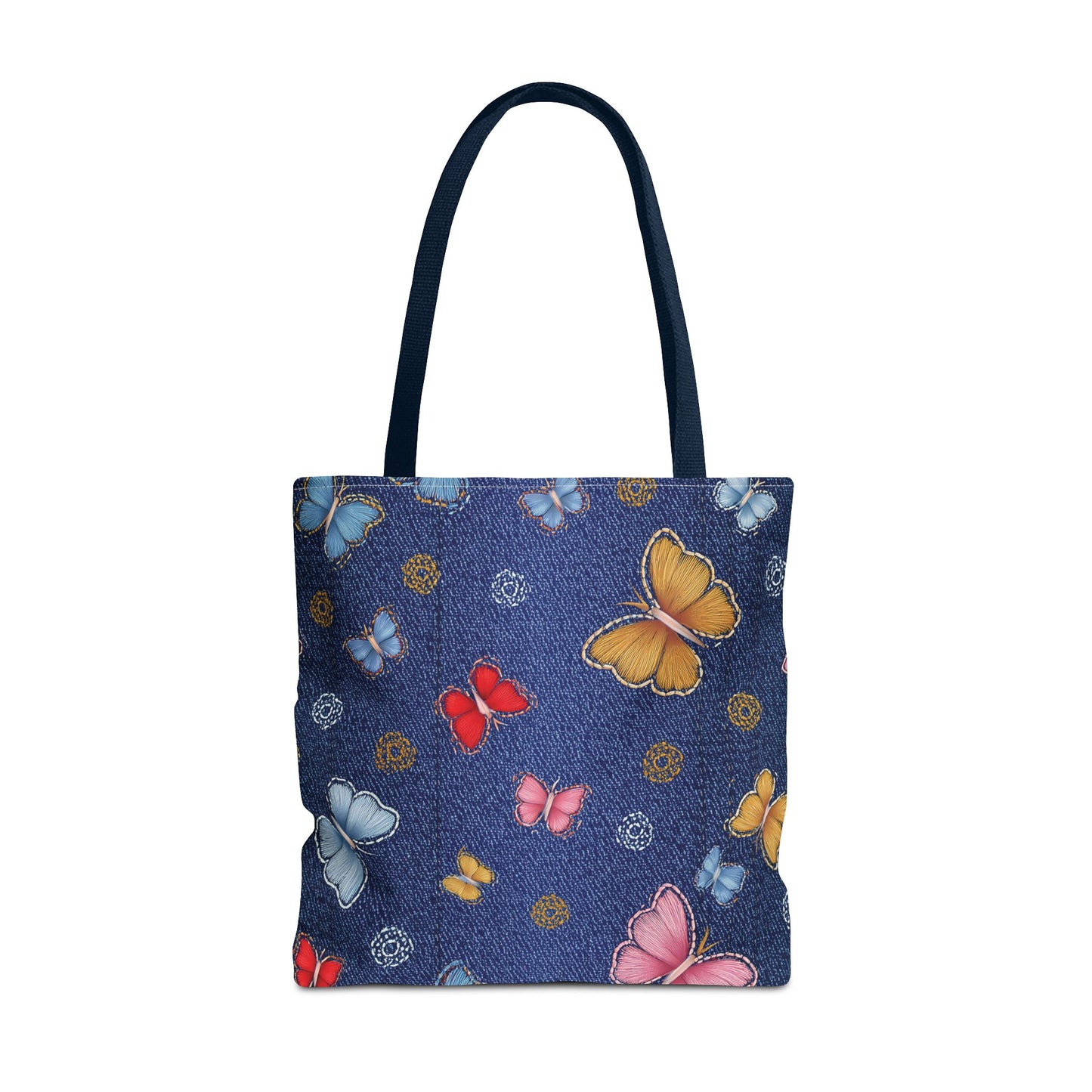 Denim Fabric Imitation Print Unisex Canvas Bag Poly Spun 3 Sizes Tote Bag 169