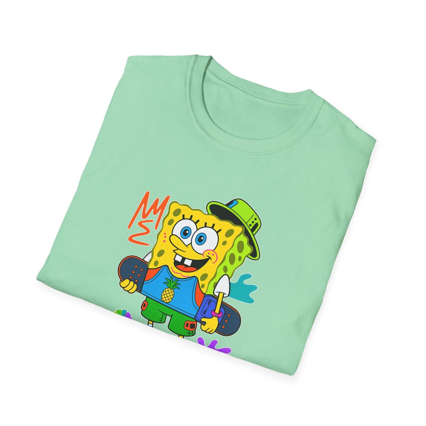 Unisex Cartoon T Shirt With Animals Animation Tee Softstyle Gildan 64000 Cotton Fabric