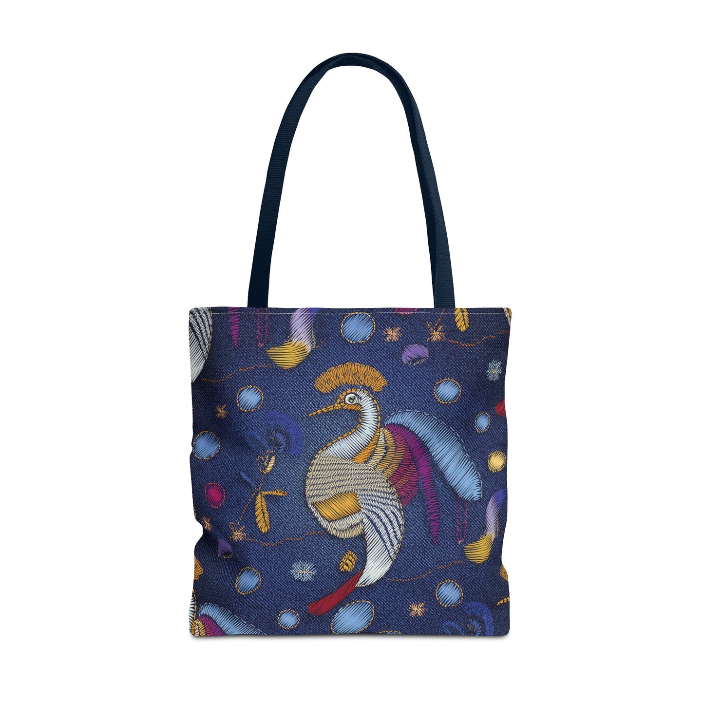 Denim Fabric Imitation Print Unisex Canvas Bag Poly Spun 3 Sizes Tote Bag 194-4