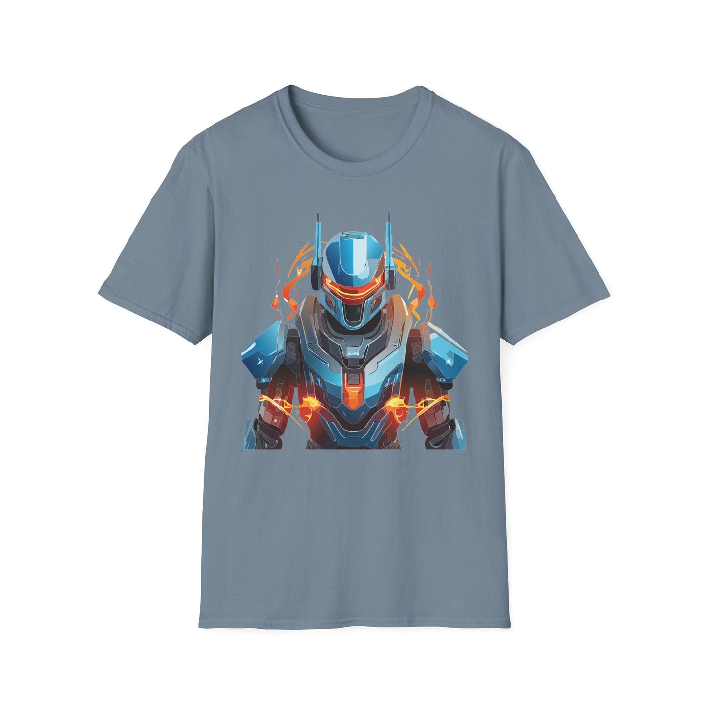 Cyborg Tee Robot Shirt Terminator Design Unisex Gildan Softstyle 64000 100 Percent Ring Spun Cotton