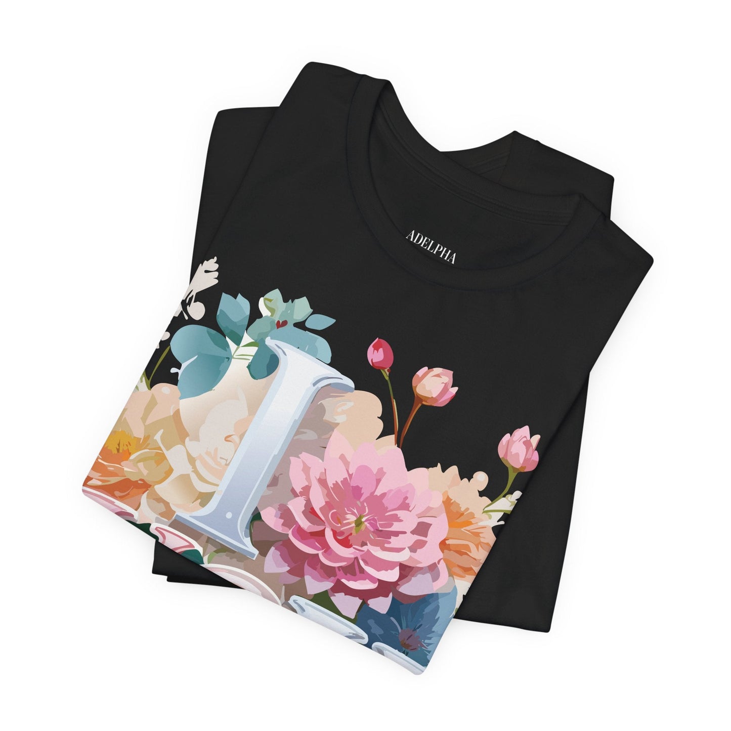 Valentine Day Graphic Unisex 100 Cotton Vintage Artwork with Love and Flower Design Tee 1