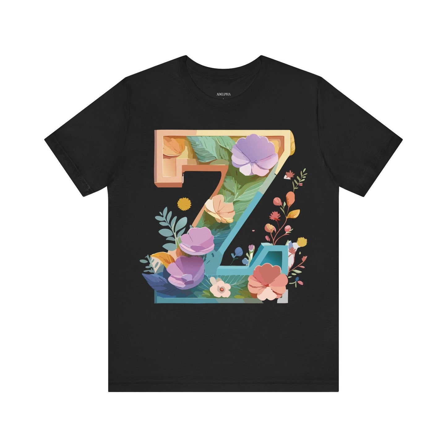 Letter Z Shirt Unisex Graphic Tee By Adelpha Vintage Inspired Artwork Jersey Short Sleeve