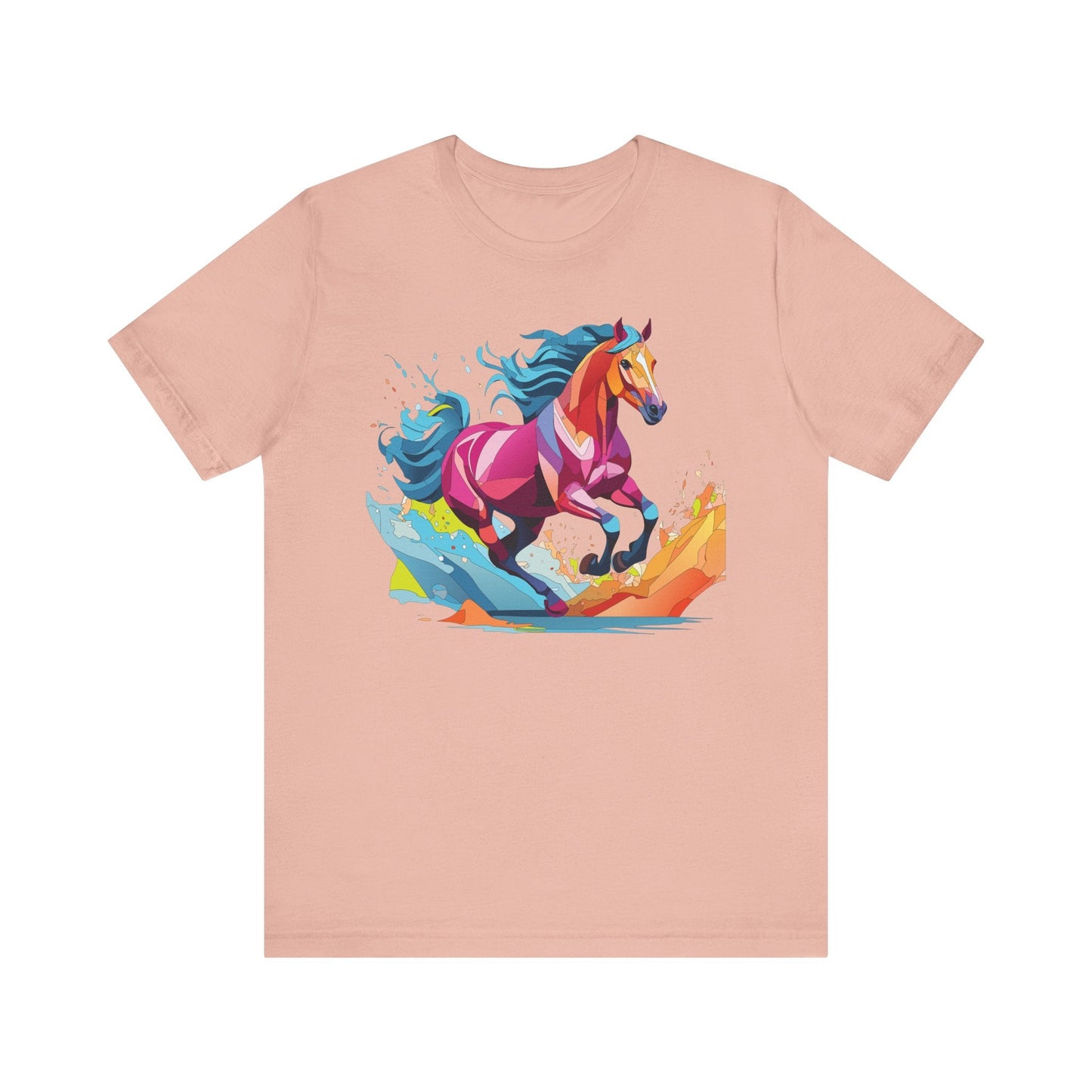 Unisex Animal Tee Shirt With Wild Animals Art Design Short Sleeve Casual Wear Everyday