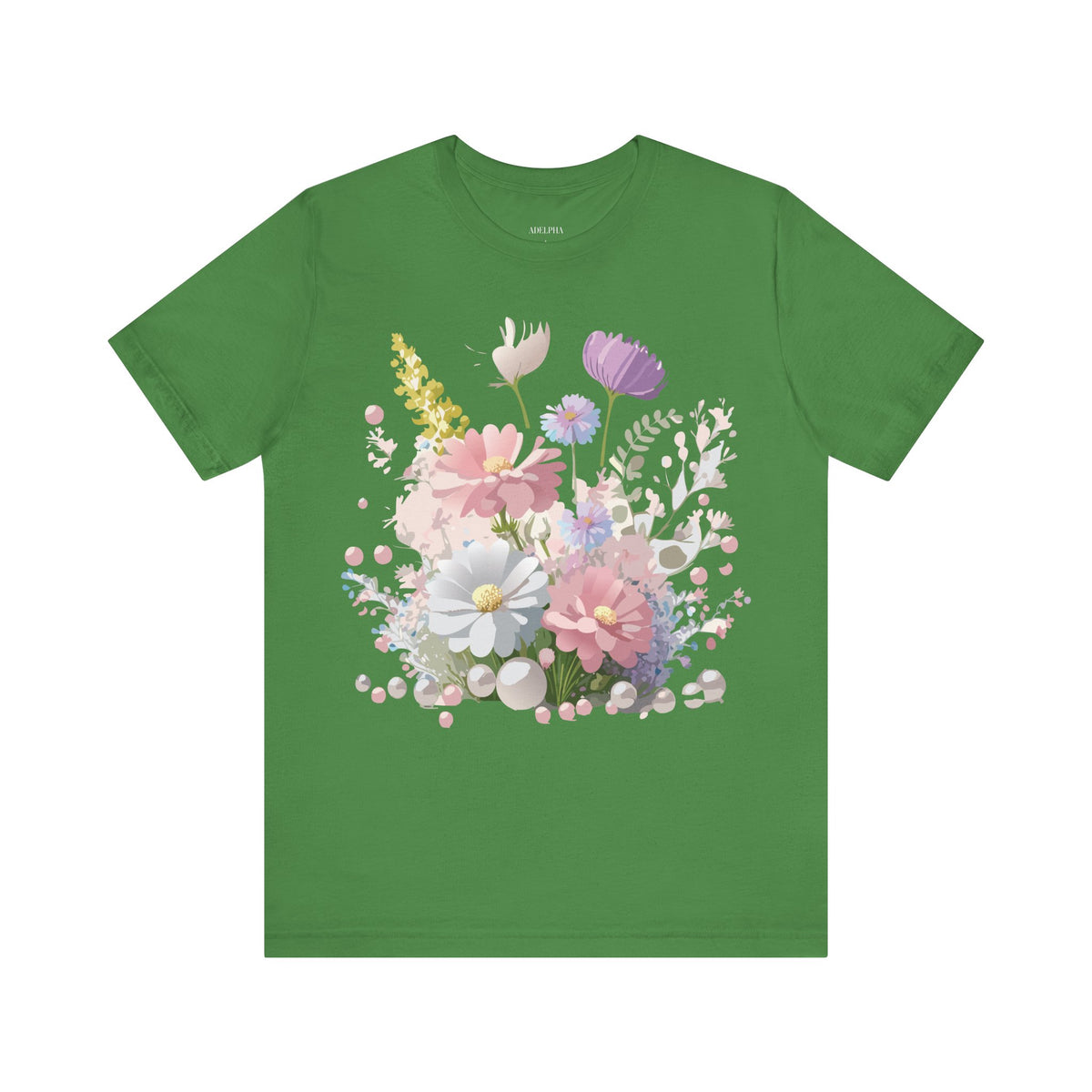 Floral Graphic Tee Shirt - Bella+Canvas Unisex 100 Cotton 21