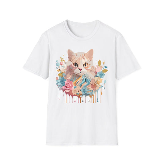 Unisex Cat Shirt Kitten Tee Cat Lover Tee Softstyle 64000 Gildan