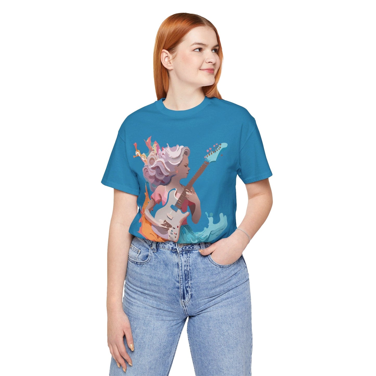 Adelpha Vintage Music Graphic Tee Unisex Short Sleeve Jersey Shirt for Everyday Wear