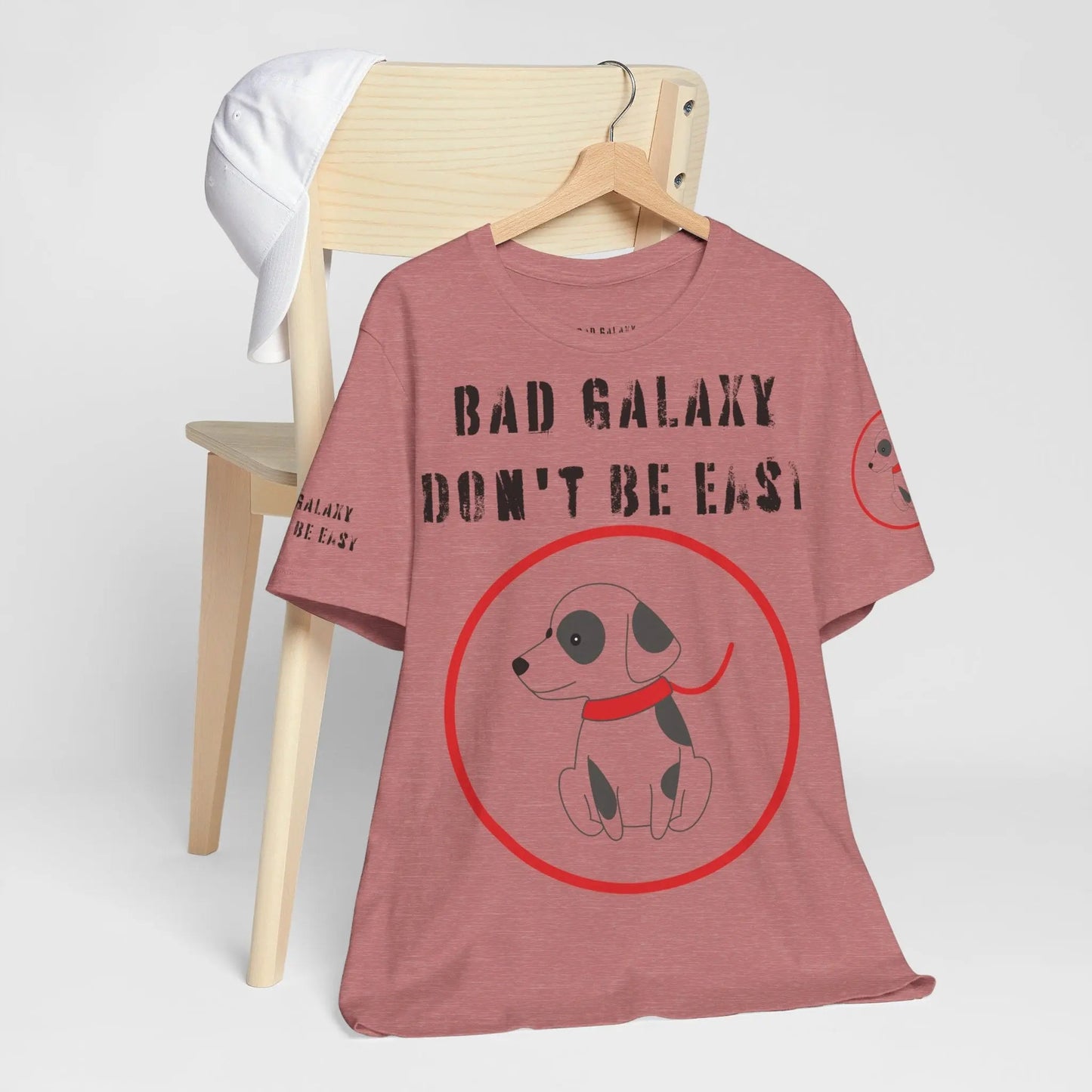 Funny Dog Tee Shirt From Bad Galaxy Cotton Graphic Tee Made In USA Eco Friendly Ink