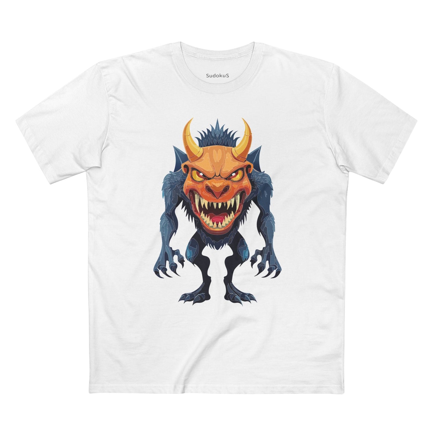 Cartoon Monsters Graphic Unisex 100 Cotton Staple Tee 5