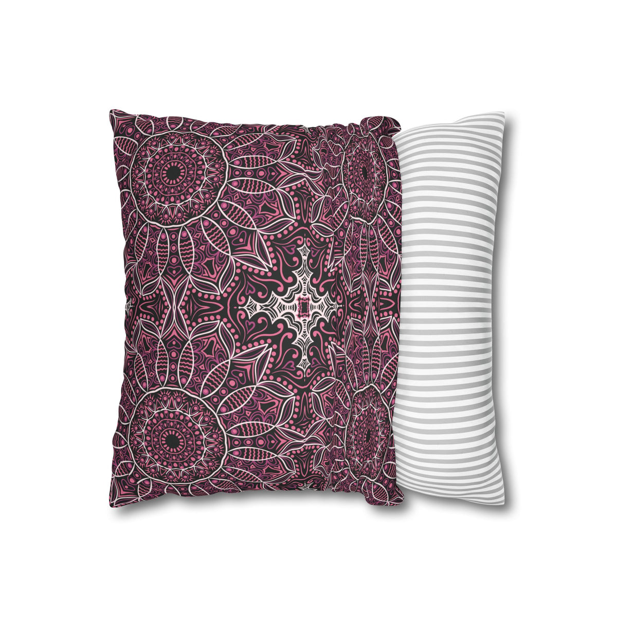Ornament Print Pillowcase 100 Faux Suede Cover - 4 sizes: 14"-16"-18"-20" - Pillow Not Included