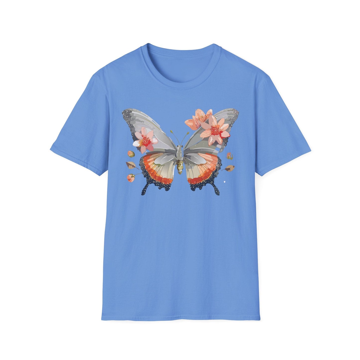 Monarch Butterfly T Shirt Unisex Softstyle Gildan 64000 100 Percent Ring Spun Cotton Tee