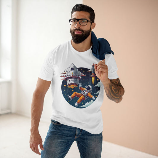 Cosmos Astronaut Shirt Unisex Premium Cotton Tee With Original Retro Art Design Collection