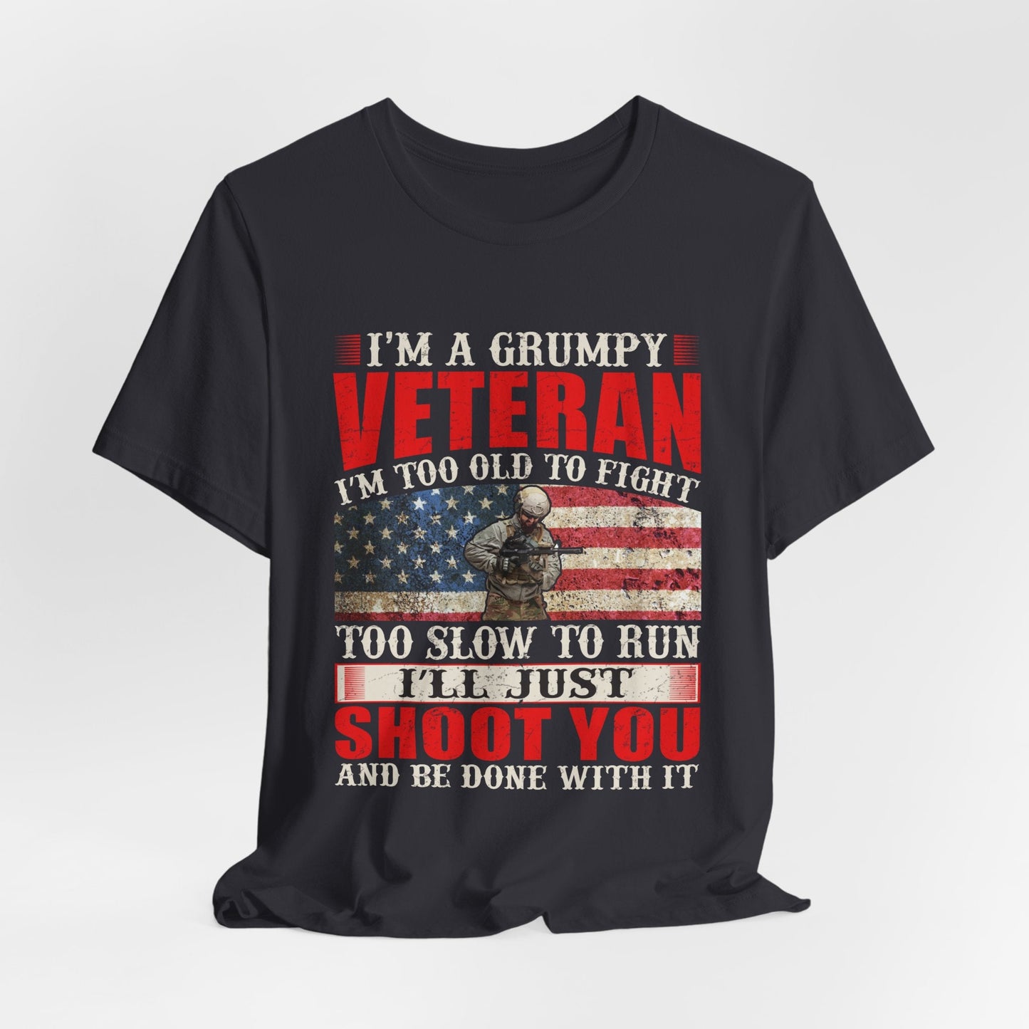 Army Veteran Patriotic Graphic Design Unisex Cotton T-Shirt v38