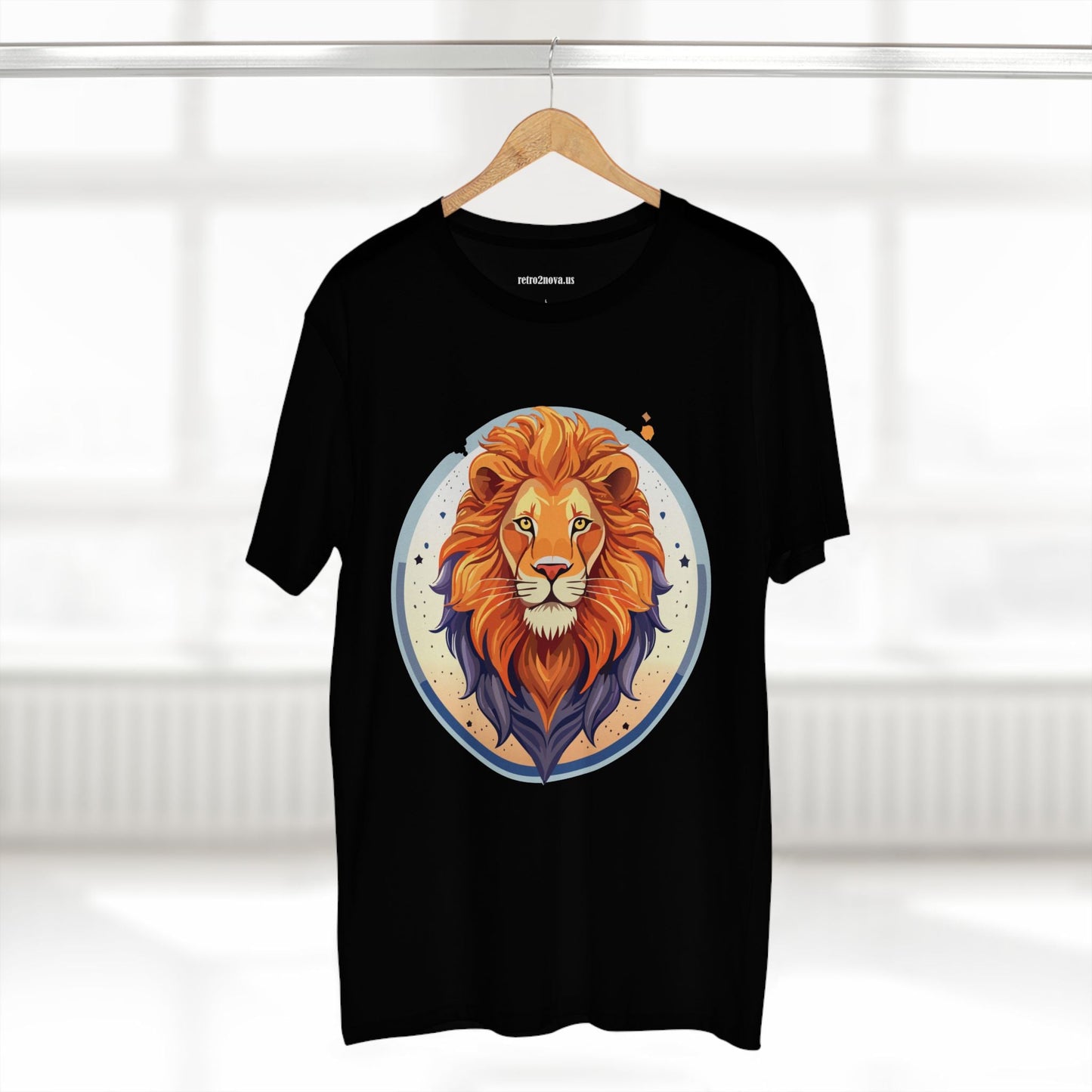 Unisex Premium Cotton Lion Art Tee Shirt By Retro2Nova Original Artwork Collection For Everyday Comfort