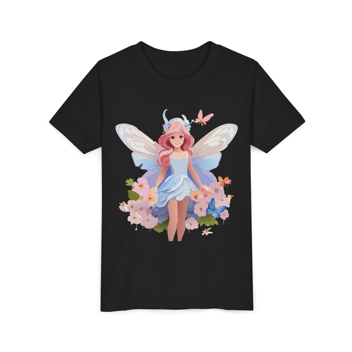 Enchanting Fairy Floral Youth Short Sleeve Tee - Perfect for Spring Celebrations (9-14)