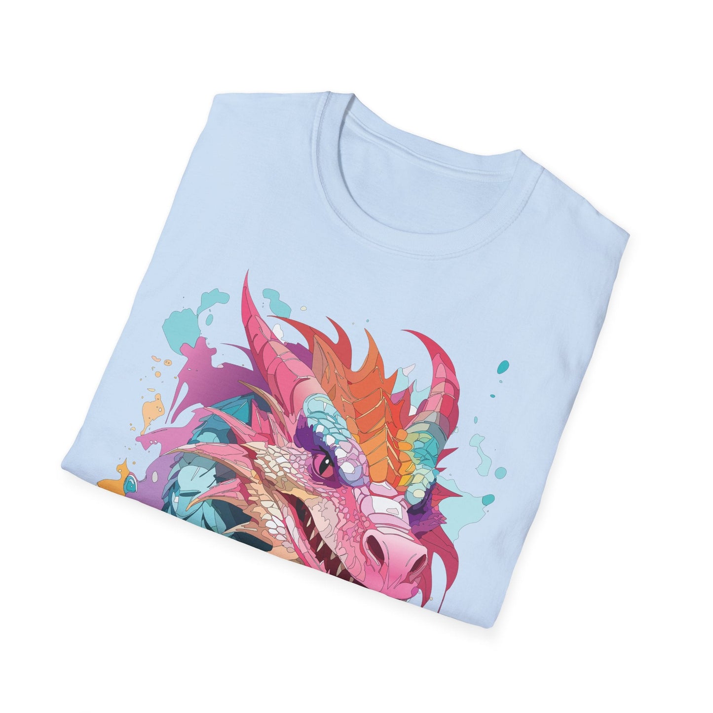 Dragon Graphic Tee Unisex Gildan Softstyle Cotton Shirt With Animal Art Design 64000