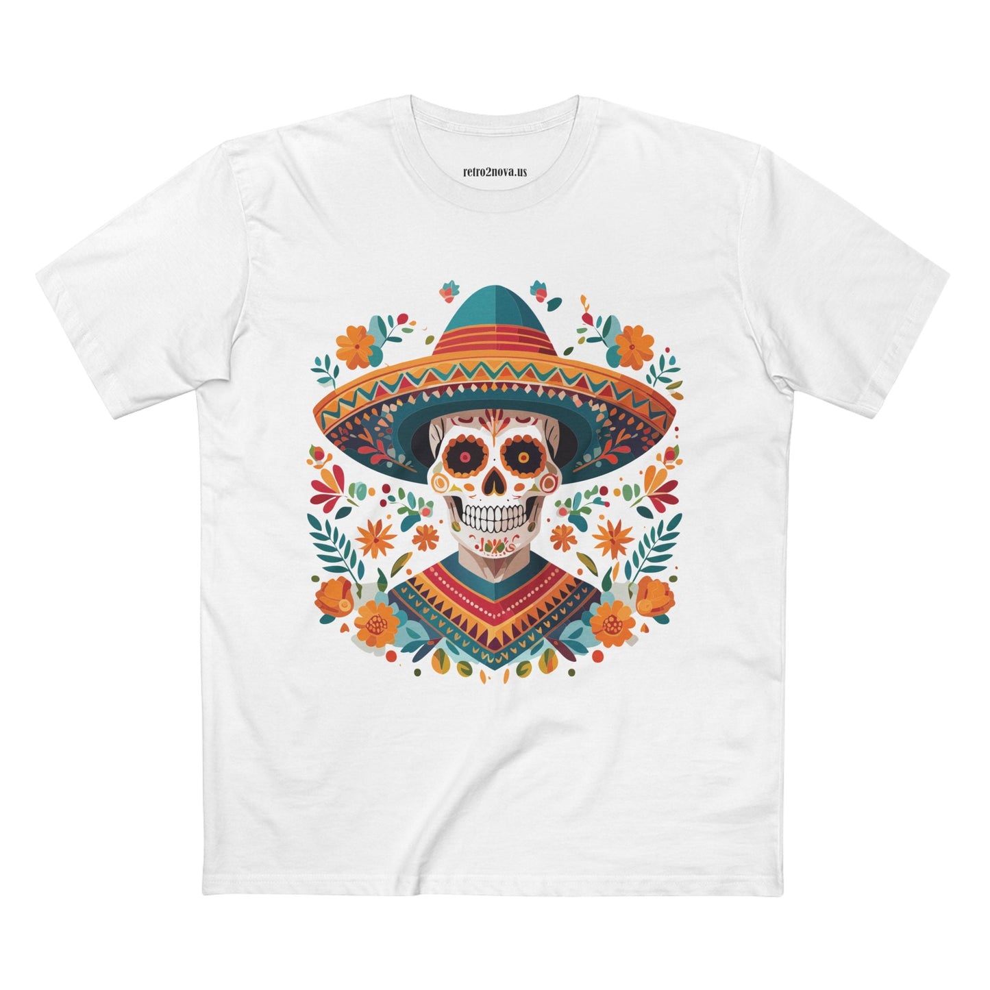 Skull Shirt Skeleton Tee Unisex Premium Cotton Art Design SS 40 Retro2Nova Collection