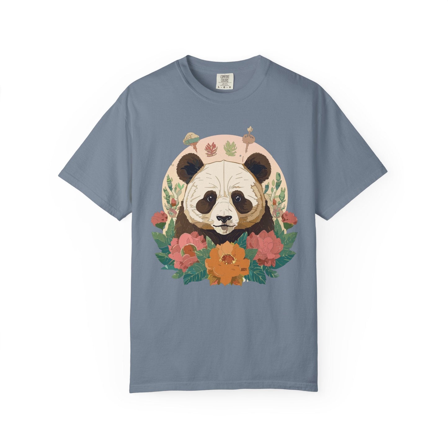 Panda Portrait Graphic T-Shirt Unisex Cotton Floral Animal Art Tee p2
