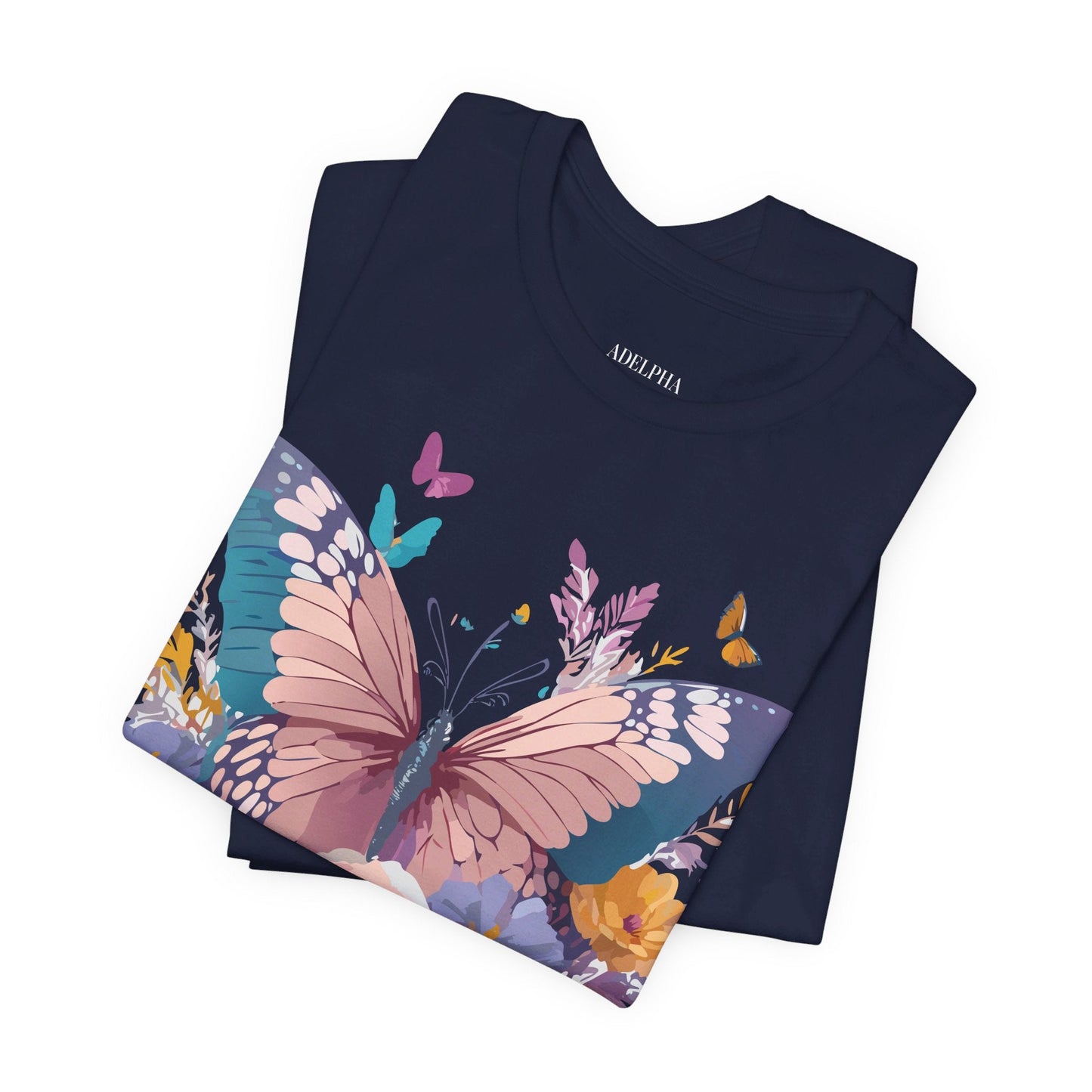 Butterfly Graphic Tee Unisex Short Sleeve From Adelpha Vintage Inspired Artwork