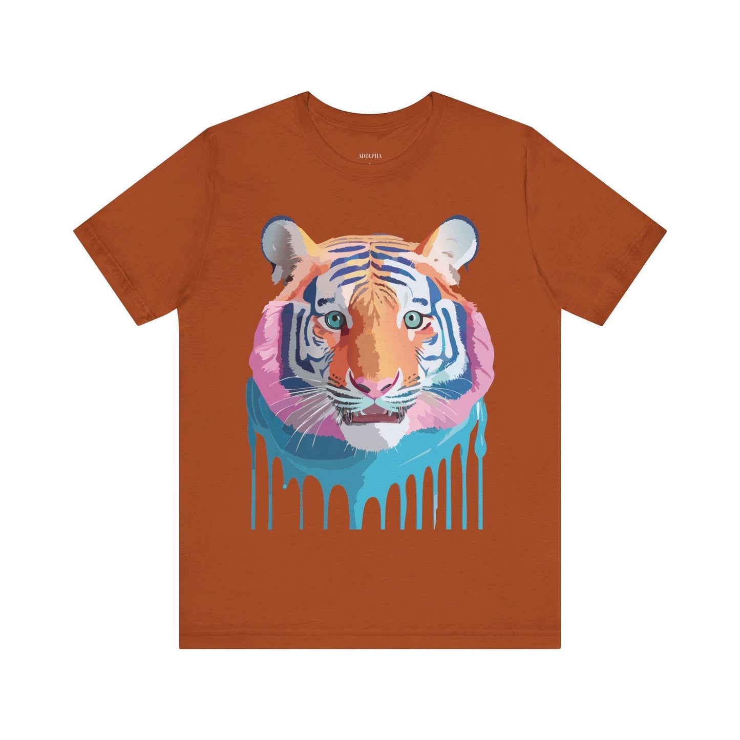 Tiger Graphic Unisex 100 Cotton Vintage Art with Animal Tee 17