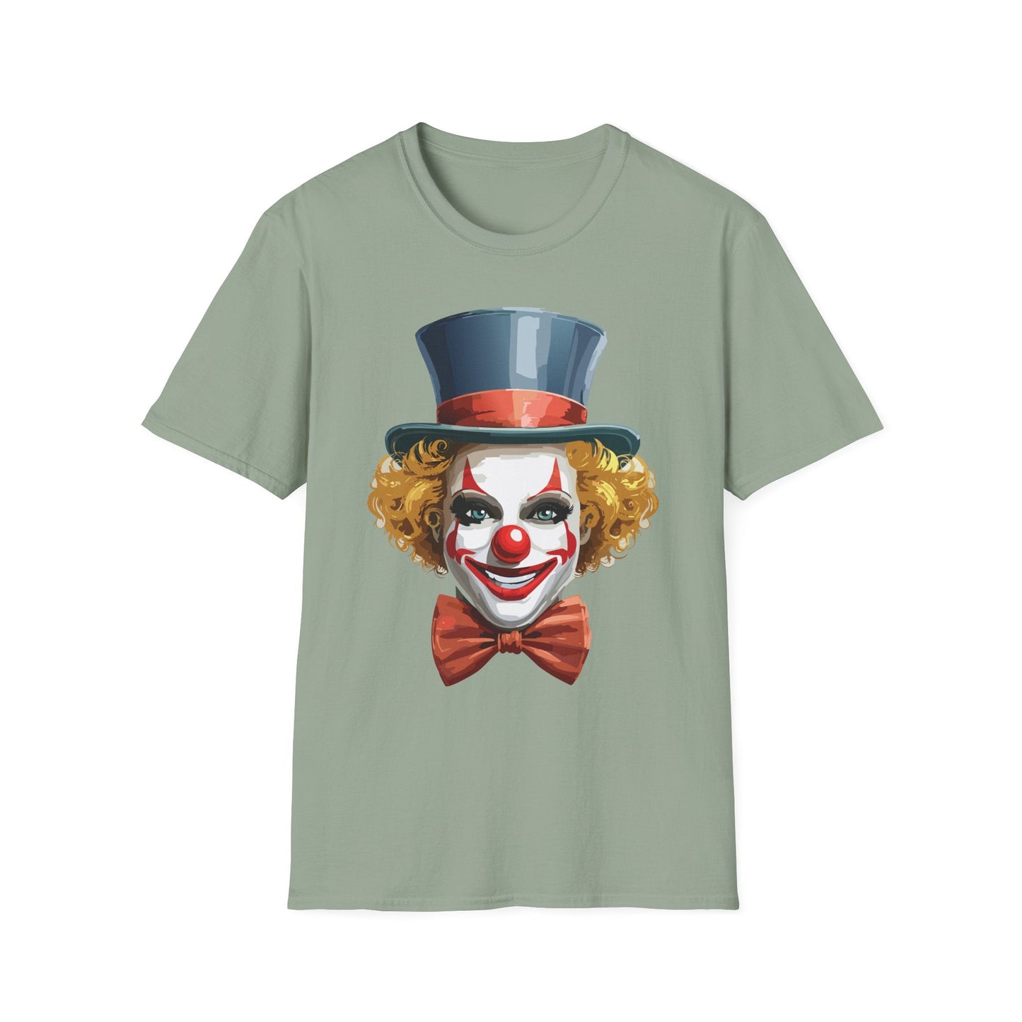 Clown Shirt T Shirt With Clown Funny Man Circus Shirt Scary Man Tee Unisex Gildan Softstyle 64000