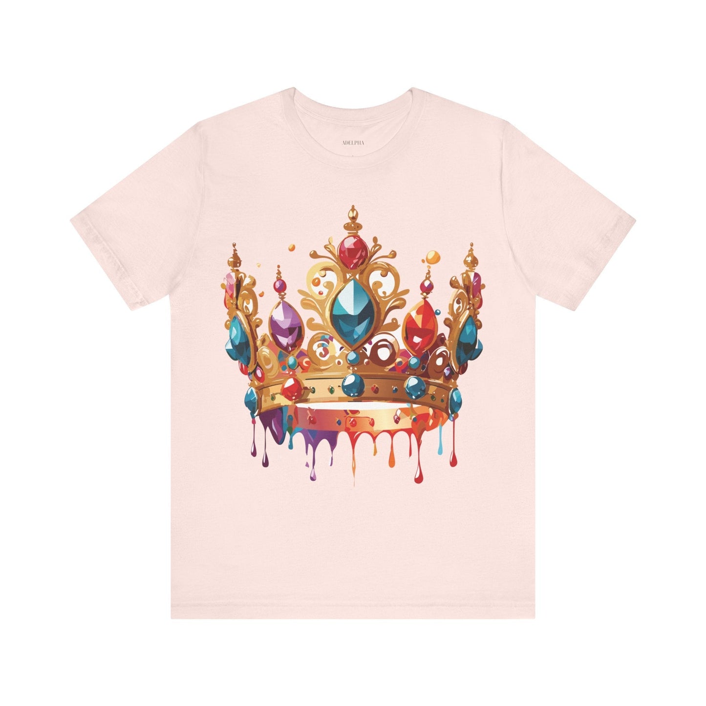 Adelpha Vintage Inspired Graphic Tee Crown Shirt Unisex Short Sleeve Art Design Edition