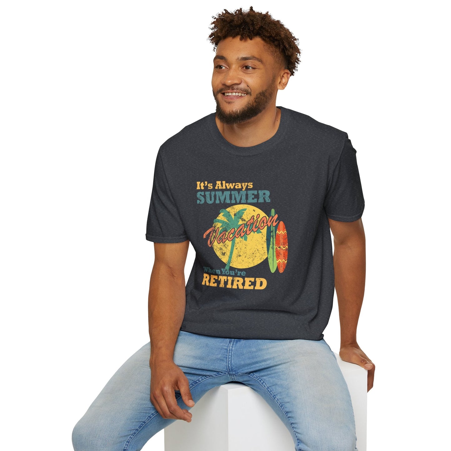 Summer Unisex T Shirt With Art Design Gildan Softstyle 64000 100 Percent Cotton Tee