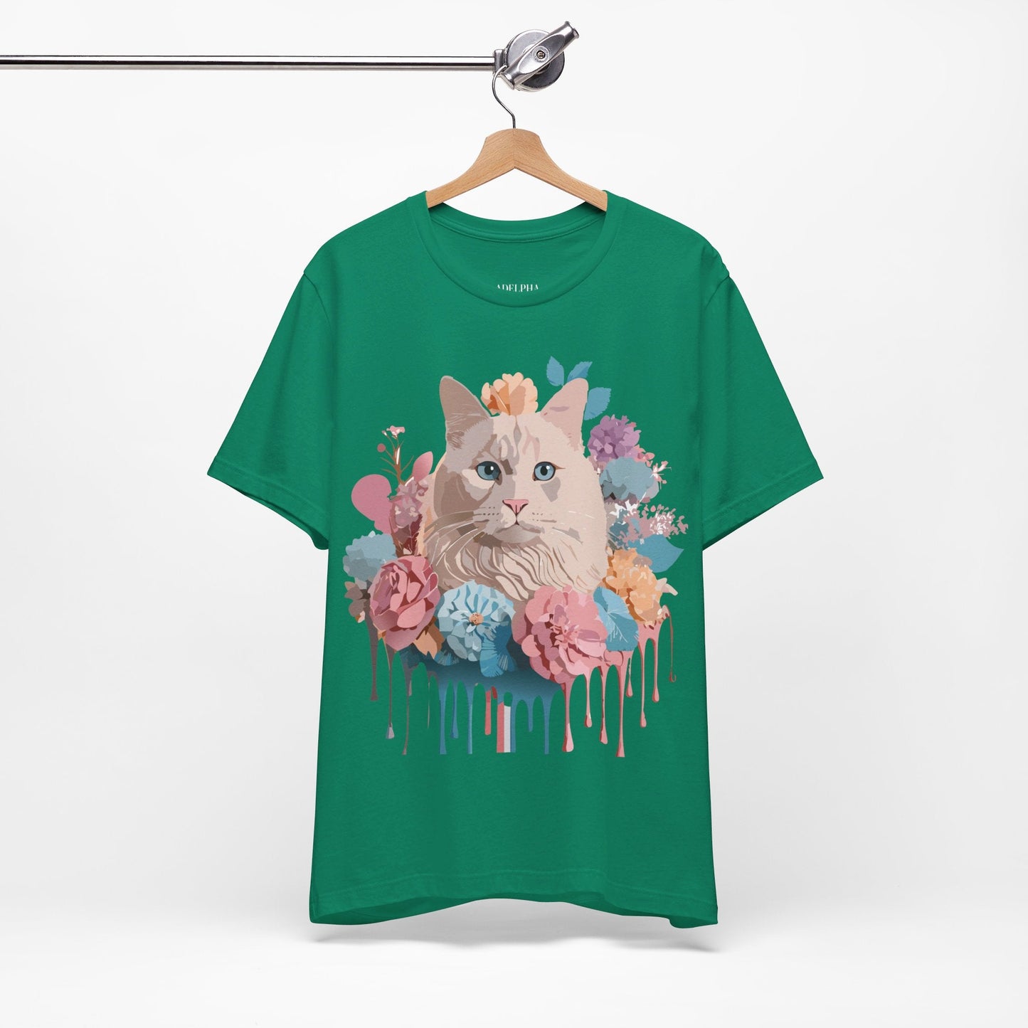 Cat Graphic Unisex 100 Cotton Vintage Design Tee 4