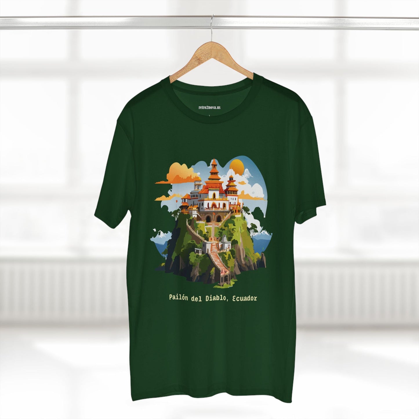 Travel Shirt Unisex Premium Cotton Tee With Original Art Design From Retro2Nova Ecuador Inspired