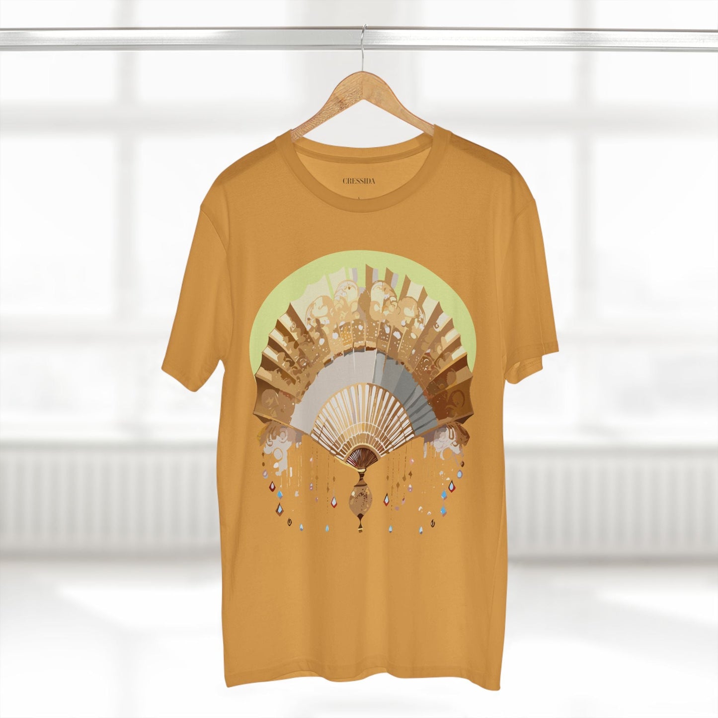 Antique Fan Graphic Design T-Shirt Unisex 100 Cotton Floral Carnival Artwork Tee 18