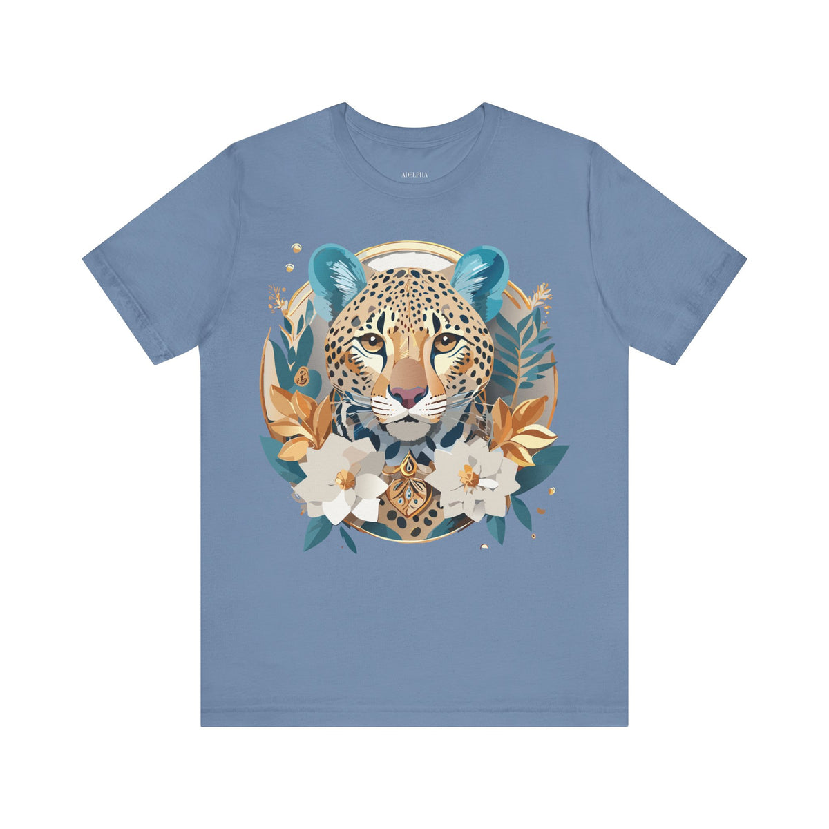 Medallion Graphic Unisex Cotton Bella+Canvas Tee with Floral Art Design n145