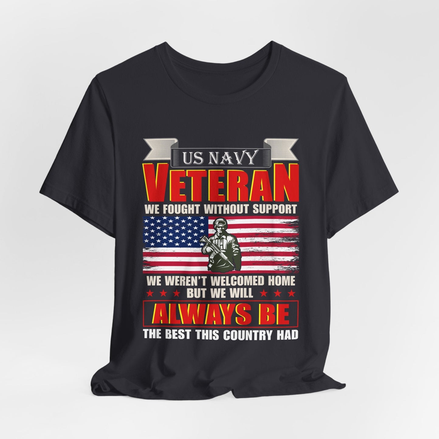 Army Veteran Patriotic Graphic Design Unisex Cotton T-Shirt v42